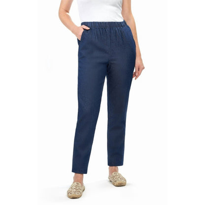 Women's Lightweight Pull-On Denim Jeans with Elastic Waist