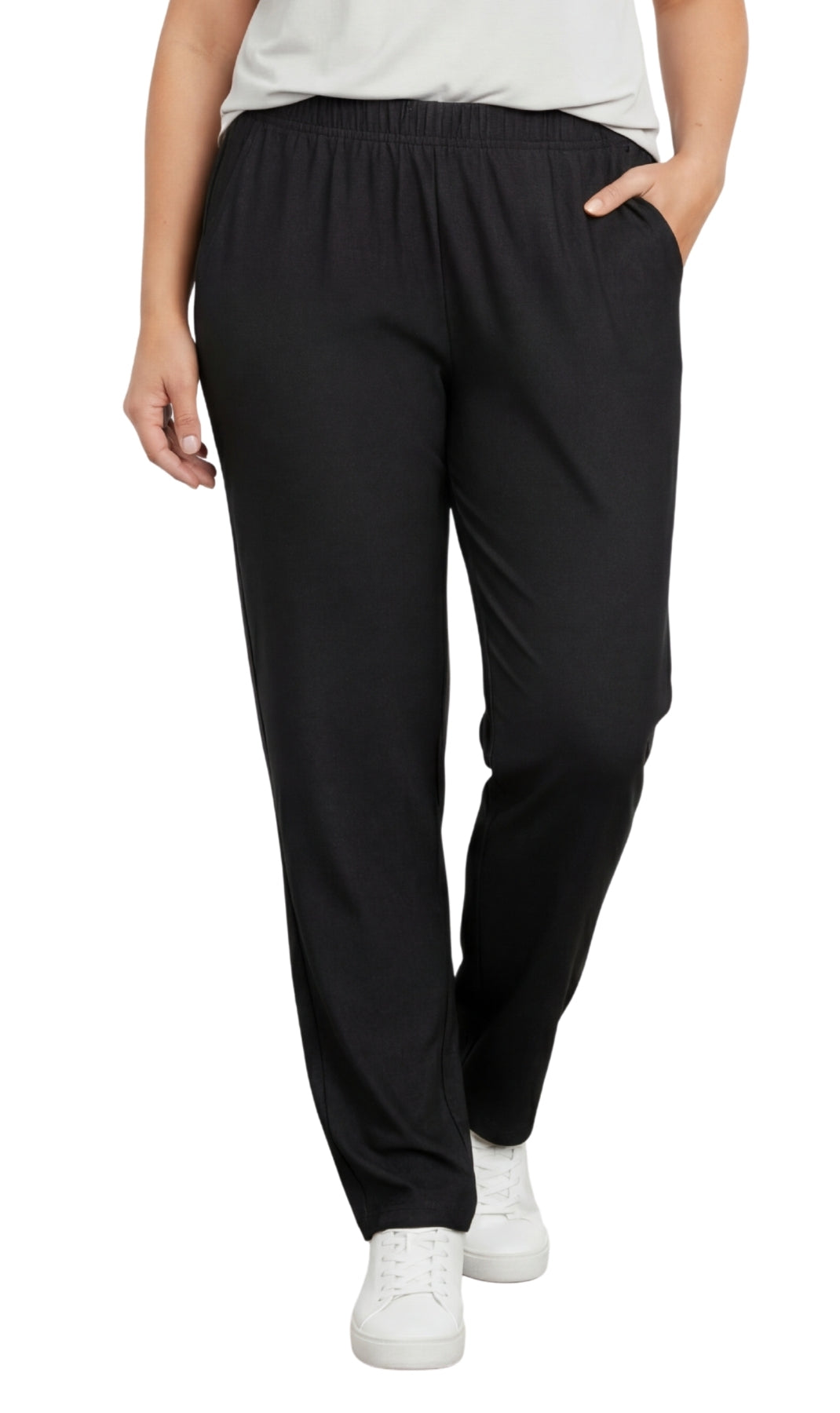 Women's Lightweight Pull-On Denim Jeans with Elastic Waist